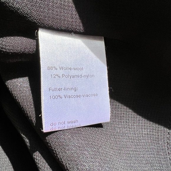 AKRIS Punto S5A Navy Pinstripe Pleat-Collar Sleeveless Midi Tent Dress sz 8 M - Picture 10 of 11